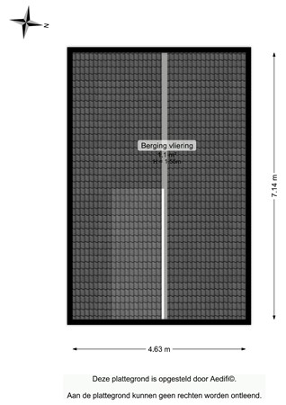 Floorplan - Van Akenweg 71, 9367 PN De Wilp